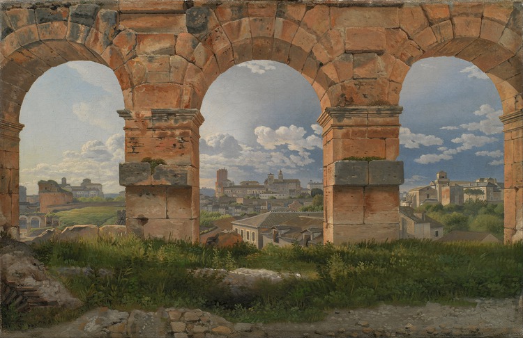 A View through Three of the North-Western Arches of the Third Storey of the Coliseum / Christoffer Wilhelm Eckersberg / 1815